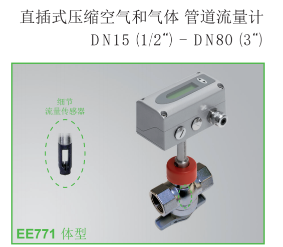 奧地利E+E EE771直插式壓縮空氣和氣體、管道流量計(jì)