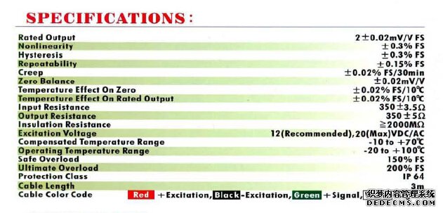 美國(guó)sensolink稱(chēng)重傳感器 SLCS1產(chǎn)品參數(shù)